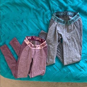 Two pairs of gym shark leggings gently used